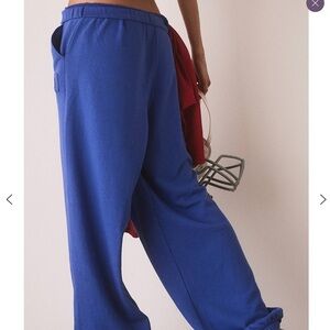 NEW ! rare color FP movement warm down cobalt sweatpants